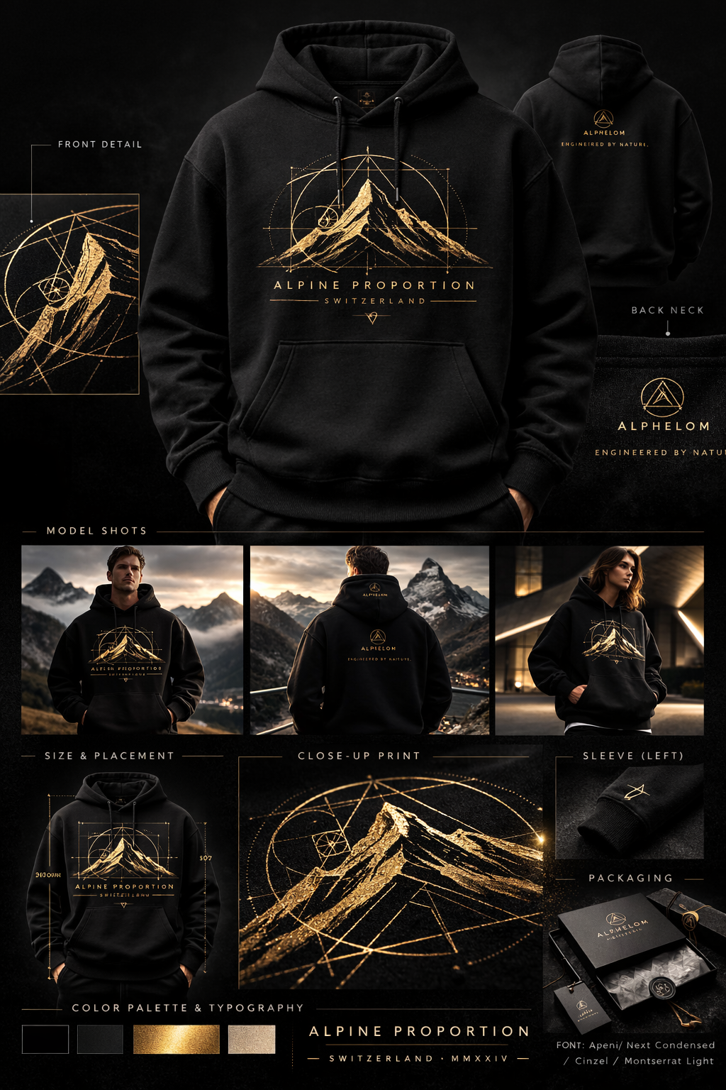 Alpine Proportion Hoodie — Gold Edition