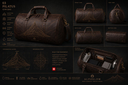 Pilatus 2128 Leather Gym Bag