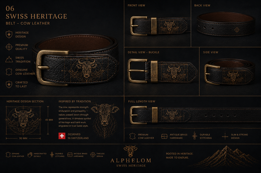 Swiss Heritage Leather Belt