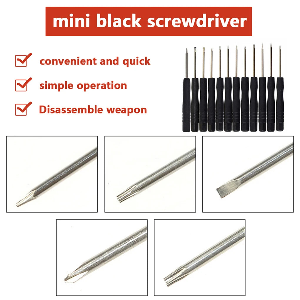 12Pcs Kit Screwdriver Set Eyeglasses Watch Phones Opening Pry Mobile Phone disassembly tool kit Set For Iphone Samsung Accessory