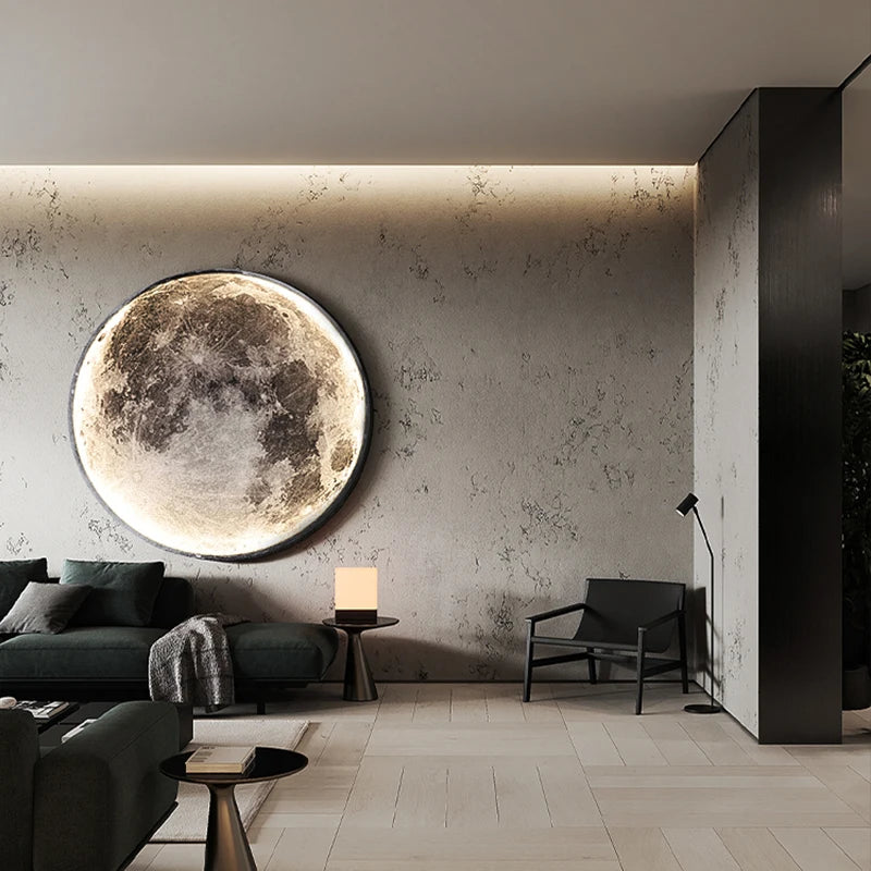 Modern LED Wall Lamp Moon Indoor Lighting For Bedroom