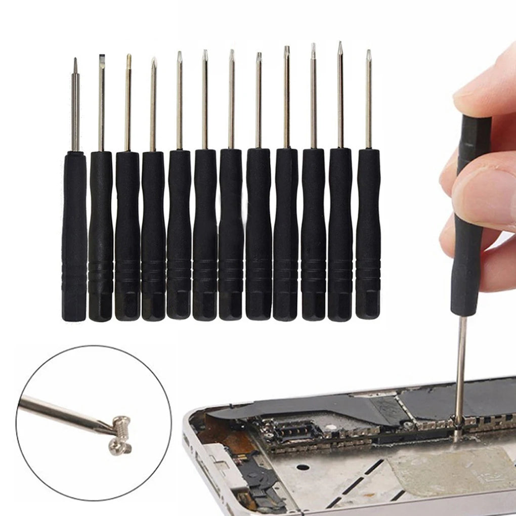 12Pcs Kit Screwdriver Set Eyeglasses Watch Phones Opening Pry Mobile Phone disassembly tool kit Set For Iphone Samsung Accessory