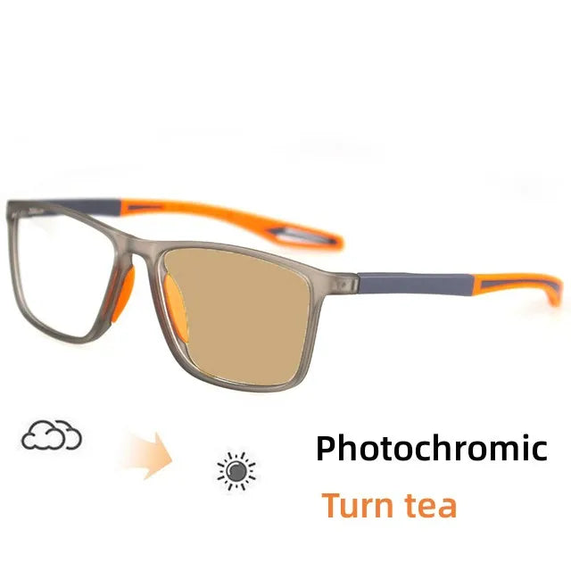 Outdoor Smart Color Changing Minus Glasses Unisex Photochromic Myopia Eyeglasses Finished Optical Near Sight Eyewear Diopter