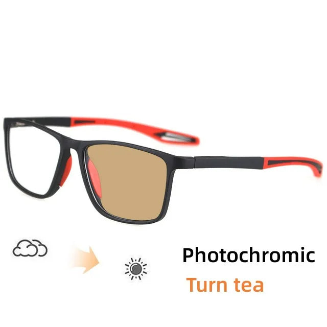 Outdoor Smart Color Changing Minus Glasses Unisex Photochromic Myopia Eyeglasses Finished Optical Near Sight Eyewear Diopter