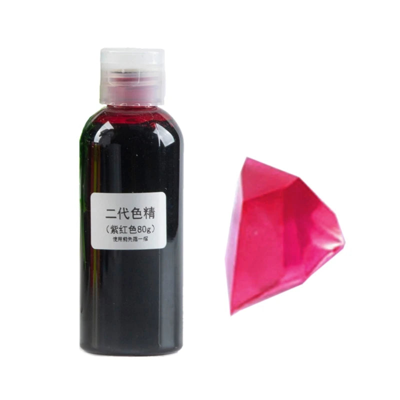 N7MD Large Bottle 80g Resin Pigment Transparent Epoxy Resin Coloring Dye Pigment Colorant Dye Fading Resistance Pigment