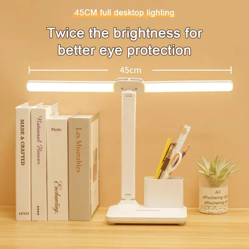 USB Charging LED Table Lamp Stepless Dimming Desk Lamp Multi-function Night Lamp For Bedroom Reading Light White Light