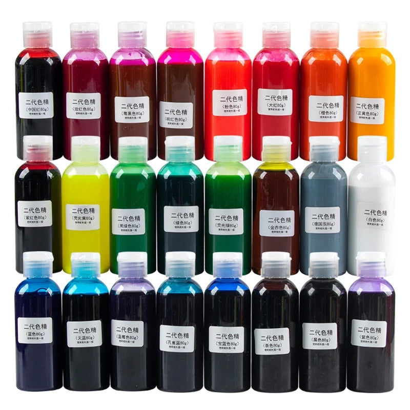 N7MD Large Bottle 80g Resin Pigment Transparent Epoxy Resin Coloring Dye Pigment Colorant Dye Fading Resistance Pigment